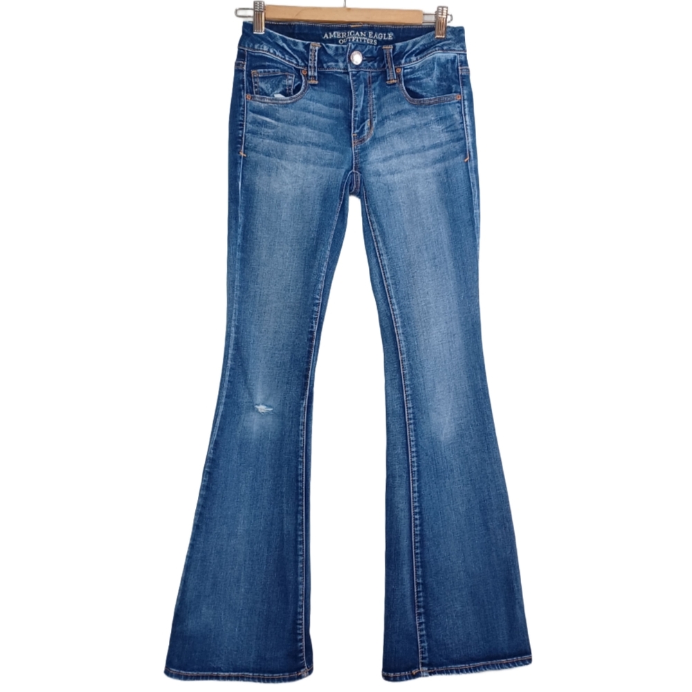 American Eagle Super Super Stretch 4 Regular Boho Artist Flare Jeans